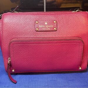 Kate Spade plum Leather Crossbody Bag